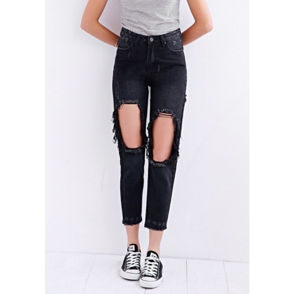 Unif x Urban Outfitters Twerk Jeans Black Sz 27 - Picture 2 of 7